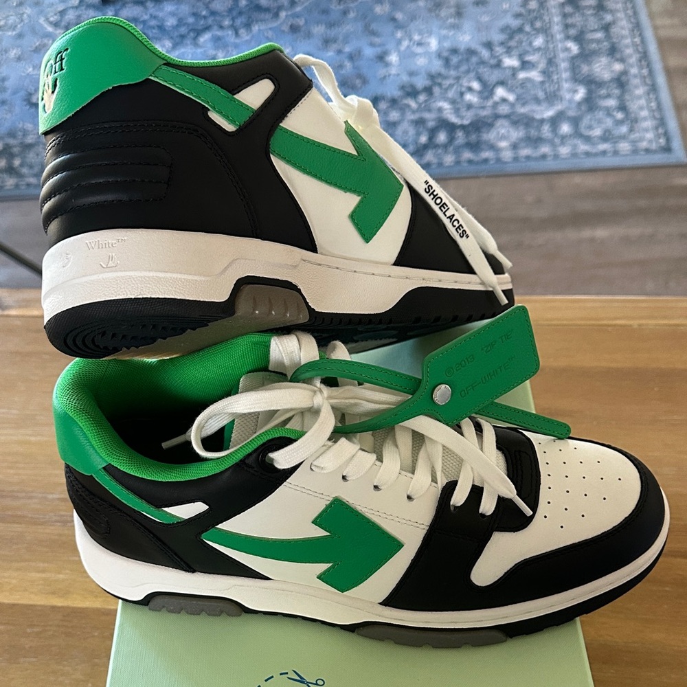 Off-White Black and Green Sneakers - Picture 4 of 11